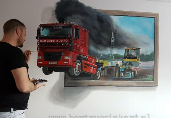 vrachtwagen 3d schilderij