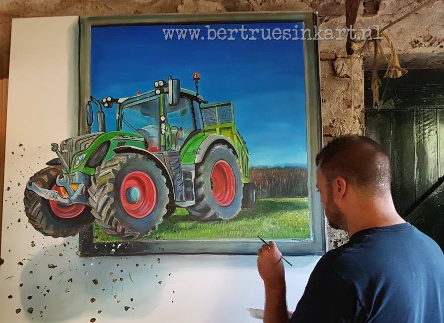 Fendt tractor 3d schilderij
